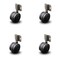 Service Caster 2.375" Black Soft Twin Wheel Caster with Side Mount Set SCC SCC-GR02S60-TPR-BLK-716-4-CB180-4 - alternate 1
